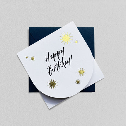 Gold Sunshine Birthday Card