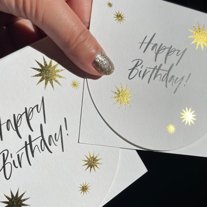 Gold Sunshine Birthday Card