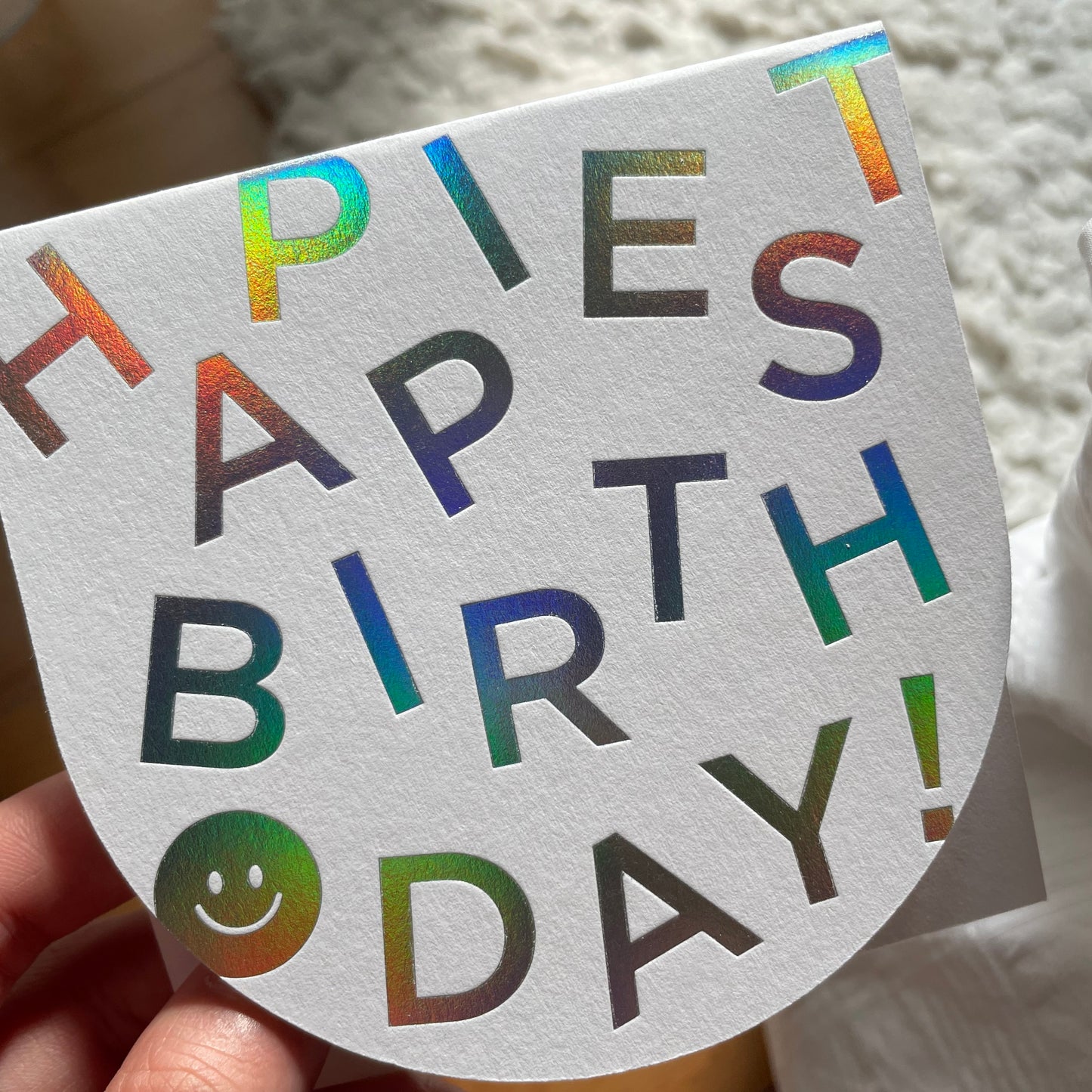 Holographic Birthday Card