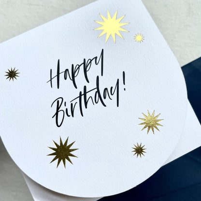 Gold Sunshine Birthday Card