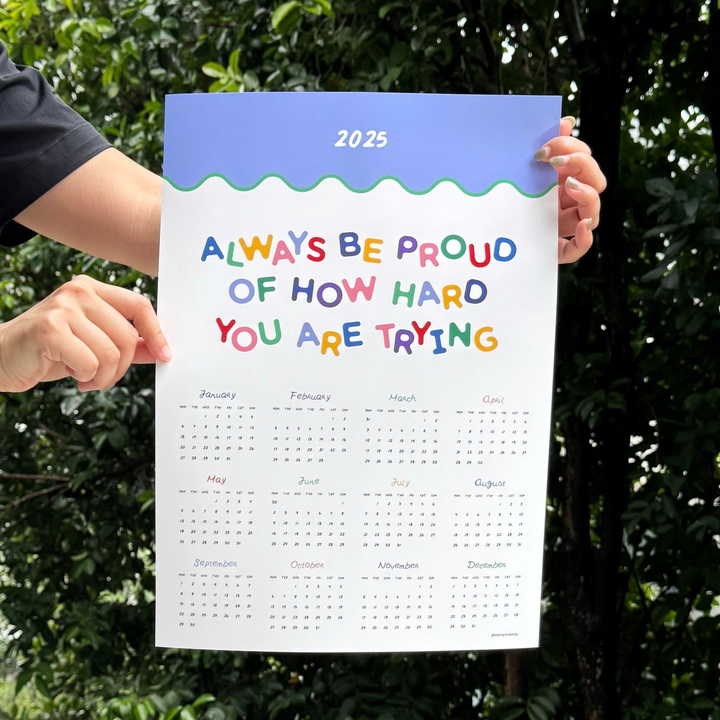 Colorful 2025 Calendar