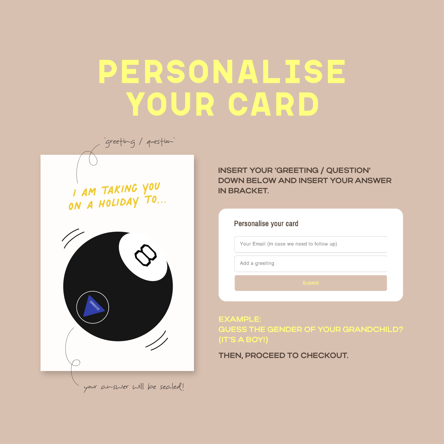 Magic 8 Ball Card (Customisable)